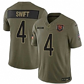 Men's Chicago Bears #4 D'Andre Swift Olive 2025 F.U.S.E. Salute to Service Limited Stitched Jersey Dyin,baseball caps,new era cap wholesale,wholesale hats