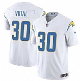 Men's Los Angeles Chargers #30 Kimani Vidal White 2025 F.U.S.E. Vapor Limited Stitched Jersey Dzhi,baseball caps,new era cap wholesale,wholesale hats