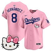 Men's Los Angeles Dodgers #8 Enrique Hernandez Pink 2025 Hello Kitty Vapor Limited Stitched Jersey Dzhi,baseball caps,new era cap wholesale,wholesale hats