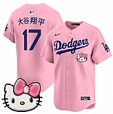 Men's Los Angeles Dodgers #17 Ohtani Pink 2025 Hello Kitty Vapor Limited Stitched Jersey Dzhi,baseball caps,new era cap wholesale,wholesale hats