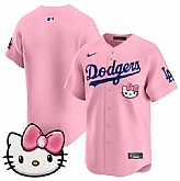 Men's Los Angeles Dodgers Blank Pink 2025 Hello Kitty Vapor Limited Stitched Jersey Dzhi,baseball caps,new era cap wholesale,wholesale hats