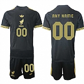 Men's Mexico Custom Black Gold 25-26 Soccer Jersey Suit,baseball caps,new era cap wholesale,wholesale hats