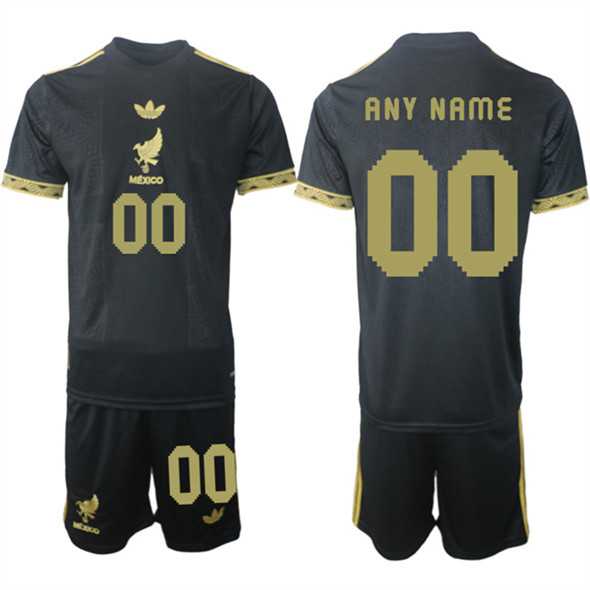 Men's Mexico Custom Black Gold 25-26 Soccer Jersey Suit,We sell and wholesale Men's Mexico Custom Black Gold 25-26 Soccer Jersey Suit on line form chian!