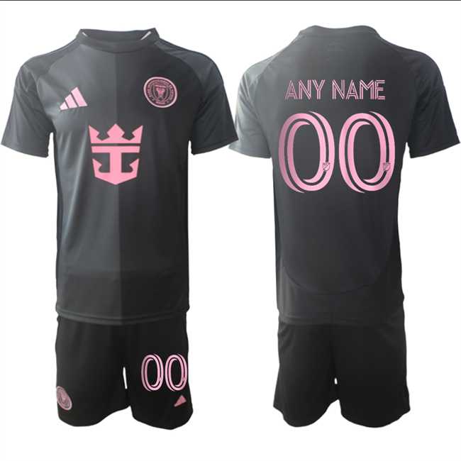 Men's Inter Miami CF Custom 2025 Black Away Soccer Jersey Suit,We sell and wholesale Men's Inter Miami CF Custom 2025 Black Away Soccer Jersey Suit on line form chian!
