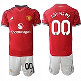 Men's Manchester United Custom 2025-26 Red Home Soccer Jersey Suit,baseball caps,new era cap wholesale,wholesale hats