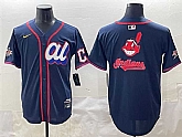Men's American League Cleveland Guardians Team Big Logo Navy 2025 All-Star Edition Limited Stitched Baseball Jersey,baseball caps,new era cap wholesale,wholesale hats