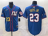 Men's National League #23 Fernando Tatis Jr. Blue 2025 All-Star Edition Limited Stitched Baseball Jersey,baseball caps,new era cap wholesale,wholesale hats