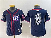 Women's American League Seattle Mariners Team Big Logo Navy 2025 All-Star Edition Limited Stitched Baseball Jersey(Run Small),baseball caps,new era cap wholesale,wholesale hats