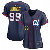 Women's American League #99 Aaron Judge Navy 2025 All-Star Edition Limited Stitched Baseball Jersey(Run Small),baseball caps,new era cap wholesale,wholesale hats