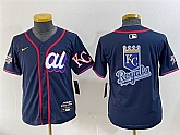 Women's American League Kansas City Royals Team Big Logo Navy 2025 All-Star Edition Limited Stitched Baseball Jersey(Run Small),baseball caps,new era cap wholesale,wholesale hats