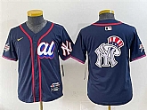 Women's American League New York Yankees Team Big Logo Navy 2025 All-Star Edition Limited Stitched Baseball Jersey(Run Small),baseball caps,new era cap wholesale,wholesale hats
