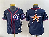 Women's American League Houston Astros Team Big Logo Navy 2025 All-Star Edition Limited Stitched Baseball Jersey(Run Small),baseball caps,new era cap wholesale,wholesale hats