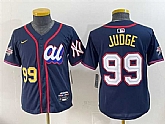 Youth American League #99 Aaron Judge Navy 2025 All-Star Edition Limited Stitched Baseball Jersey,baseball caps,new era cap wholesale,wholesale hats
