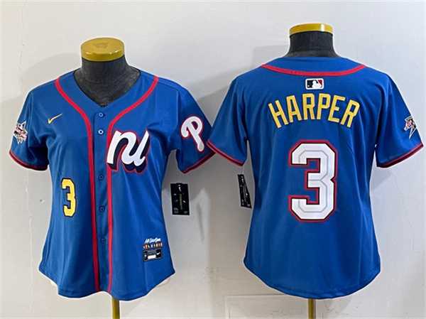 Youth National League #3 Bryce Harper Blue 2025 All-Star Edition Limited Stitched Baseball Jersey,We sell and wholesale Youth National League #3 Bryce Harper Blue 2025 All-Star Edition Limited Stitched Baseball Jersey on line form chian!