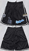 Men's Los Angeles Dodgers Black Shorts (Run Small),baseball caps,new era cap wholesale,wholesale hats