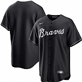 Men's Atlanta Braves Blank Black Lights Out Limited Stitched Baseball Jersey Dzhi,baseball caps,new era cap wholesale,wholesale hats