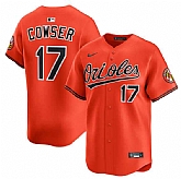 Men's Baltimore Orioles #17 Colton Cowser Orange 2025 2nd Alternate Limited Stitched Baseball Jersey Dzhi,baseball caps,new era cap wholesale,wholesale hats