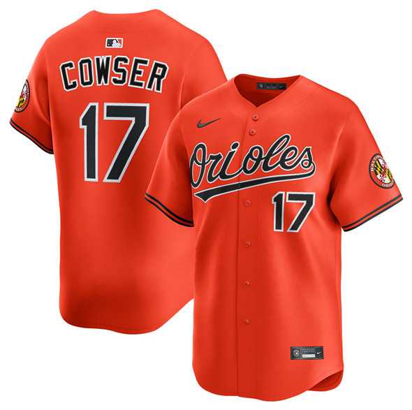 Men's Baltimore Orioles #17 Colton Cowser Orange 2025 2nd Alternate Limited Stitched Baseball Jersey Dzhi,We sell and wholesale Men's Baltimore Orioles #17 Colton Cowser Orange 2025 2nd Alternate Limited Stitched Baseball Jersey Dzhi on line form chian!