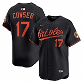 Men's Baltimore Orioles #17 Colton Cowser Black 2025 Alternate Limited Stitched Baseball Jersey Dzhi,baseball caps,new era cap wholesale,wholesale hats