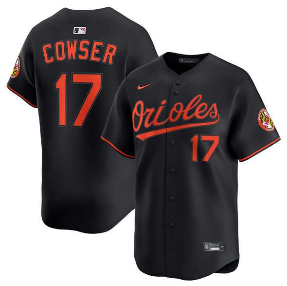 Men's Baltimore Orioles #17 Colton Cowser Black 2025 Alternate Limited Stitched Baseball Jersey Dzhi,We sell and wholesale Men's Baltimore Orioles #17 Colton Cowser Black 2025 Alternate Limited Stitched Baseball Jersey Dzhi on line form chian!
