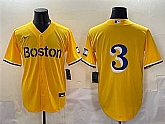 Men's Boston Red Sox #3 Ceddanne Rafaela Gold City Connect Stitched Baseball Jersey,baseball caps,new era cap wholesale,wholesale hats