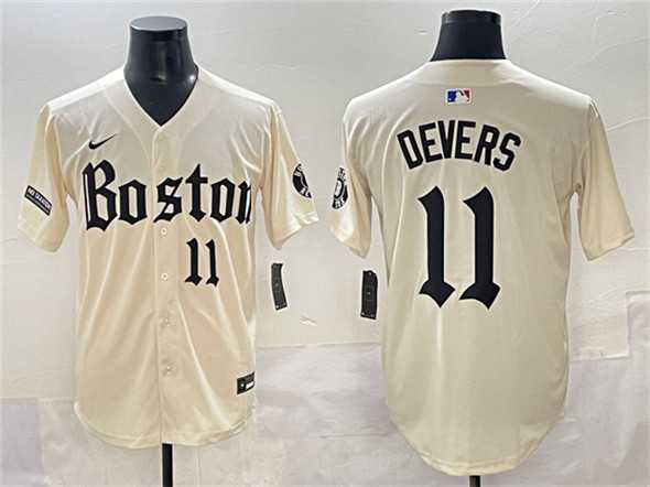 Men's Boston Red Sox #11 Rafael Devers Cream Gothic Vapor Limited Stitched Baseball Jersey,We sell and wholesale Men's Boston Red Sox #11 Rafael Devers Cream Gothic Vapor Limited Stitched Baseball Jersey on line form chian!