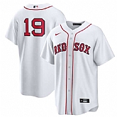 Men's Boston Red Sox #19 Roman Anthony White No Name Cool Base Stitched Baseball Jersey Dzhi,baseball caps,new era cap wholesale,wholesale hats