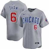 Men's Chicago Cubs #6 Matt Shaw Gray Limited Stitched Baseball Jersey Dzhi,baseball caps,new era cap wholesale,wholesale hats