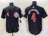 Men's Chicago Cubs #4 Pete Crow-Armstrong Black Limited Stitched Baseball Jersey,baseball caps,new era cap wholesale,wholesale hats