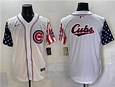 Men's Chicago Cubs Team Big Logo White 2025 Independence Day Vapor Premier Limited Stitched Baseball Jersey,baseball caps,new era cap wholesale,wholesale hats