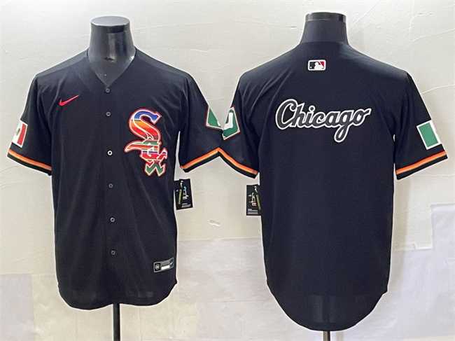 Mens Chicago White Sox Team Big Logo Black Mexico Limited Stitched Jersey,We sell and wholesale Mens Chicago White Sox Team Big Logo Black Mexico Limited Stitched Jersey on line form chian!
