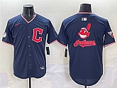 Men's Cleveland Guardians Team Big Logo Navy 2025 Alternate Limited Stitched Baseball Jersey,baseball caps,new era cap wholesale,wholesale hats