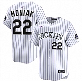 Men's Colorado Rockies #22 Mickey Moniak White Home Limited Stitched Baseball Jersey Dzhi,baseball caps,new era cap wholesale,wholesale hats