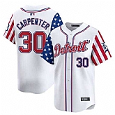 Men's Detroit Tigers #30 Kerry Carpenter White 2025 Independence Day Vapor Premier Limited Stitched Baseball Jersey Dzhi,baseball caps,new era cap wholesale,wholesale hats