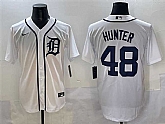 Men's Detroit Tigers #48 Brant Hurter White Cool Base Stitched Baseball Jersey,baseball caps,new era cap wholesale,wholesale hats