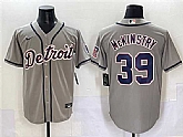 Men's Detroit Tigers #39 Zach McKinstry Gray Cool Base Stitched Baseball Jersey,baseball caps,new era cap wholesale,wholesale hats