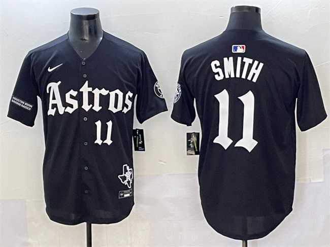 Men's Houston Astros #11 Cam Smith Black Gothic 'Houston Born Barrio Raised' Limited Stitched Baseball Jersey,We sell and wholesale Men's Houston Astros #11 Cam Smith Black Gothic 'Houston Born Barrio Raised' Limited Stitched Baseball Jersey on line form chian!