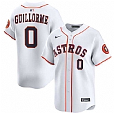 Men's Houston Astros #0 Luis Guillorme White 2025 Home Limited Stitched Baseball Jersey Dzhi,baseball caps,new era cap wholesale,wholesale hats