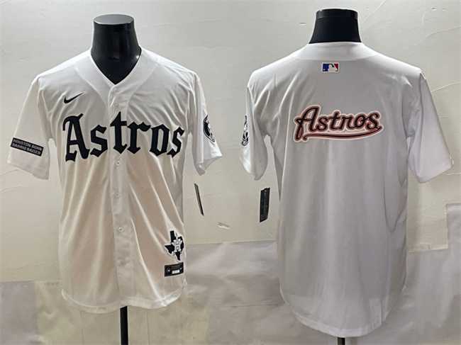 Men's Houston Astros Team Big Logo White Gothic 'Houston Born Barrio Raised' Limited Stitched Baseball Jersey,We sell and wholesale Men's Houston Astros Team Big Logo White Gothic 'Houston Born Barrio Raised' Limited Stitched Baseball Jersey on line form chian!