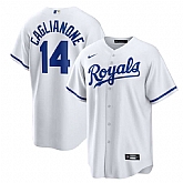 Men's Kansas City Royals #14 Jac Caglianone Nike White Home Replica Jerse Dzhi,baseball caps,new era cap wholesale,wholesale hats