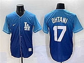 Men's Los Angeles Dodgers #17 Shohei Ohtani Blue Stitched Baseball Jersey,baseball caps,new era cap wholesale,wholesale hats