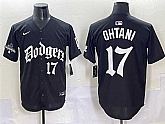 Men's Los Angeles Dodgers #17 Shohei Ohtani Black 2025 LA Gothic Style With 2024 World Series Champions Patch Vapor Premier Limited Stitched Baseball Jersey,baseball caps,new era cap wholesale,wholesale hats
