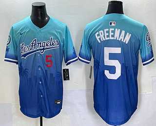 Men's Los Angeles Dodgers #5 Freddie Freeman Blue 2025 City Connect Limited Stitched Jersey,We sell and wholesale Men's Los Angeles Dodgers #5 Freddie Freeman Blue 2025 City Connect Limited Stitched Jersey on line form chian!