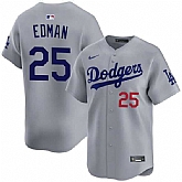 Men's Los Angeles Dodgers #25 Tommy Edman Gray Limited Stitched Baseball Jersey Dzhi,baseball caps,new era cap wholesale,wholesale hats