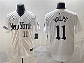 Men's New York Yankees #11 Anthony Volpe White 'Gothic Legacy Edition' Vapor Premier Limited Stitched Baseball Jersey,baseball caps,new era cap wholesale,wholesale hats