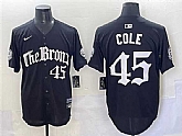 Men's New York Yankees #45 Gerrit Cole Black 'Gothic Legacy Edition' Vapor Premier Limited Stitched Baseball Jersey,baseball caps,new era cap wholesale,wholesale hats