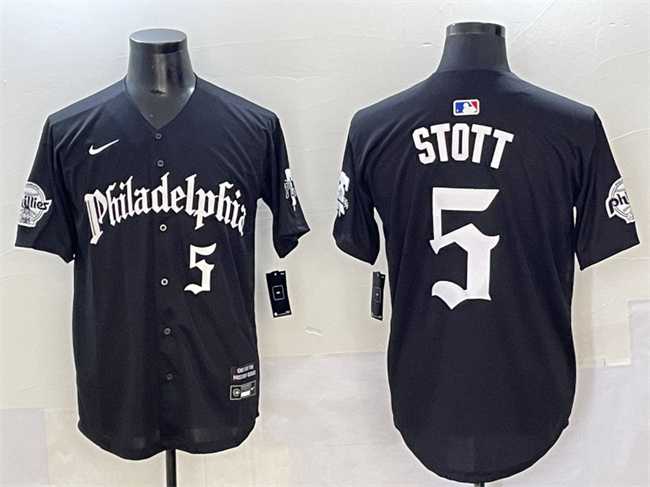 Men's Philadelphia Phillies #5 Bryson Stott Black Gothic Vapor Limited Stitched Jersey,We sell and wholesale Men's Philadelphia Phillies #5 Bryson Stott Black Gothic Vapor Limited Stitched Jersey on line form chian!