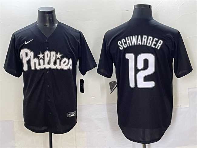 Men's Philadelphia Phillies #12 Kyle Schwarber Black Lights Out Limited Stitched Baseball Jersey,We sell and wholesale Men's Philadelphia Phillies #12 Kyle Schwarber Black Lights Out Limited Stitched Baseball Jersey on line form chian!