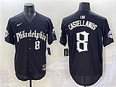 Men's Philadelphia Phillies #8 Nick Castellanos Black Gothic Vapor Limited Stitched Jersey,baseball caps,new era cap wholesale,wholesale hats