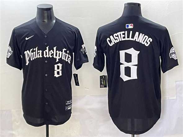 Men's Philadelphia Phillies #8 Nick Castellanos Black Gothic Vapor Limited Stitched Jersey,We sell and wholesale Men's Philadelphia Phillies #8 Nick Castellanos Black Gothic Vapor Limited Stitched Jersey on line form chian!